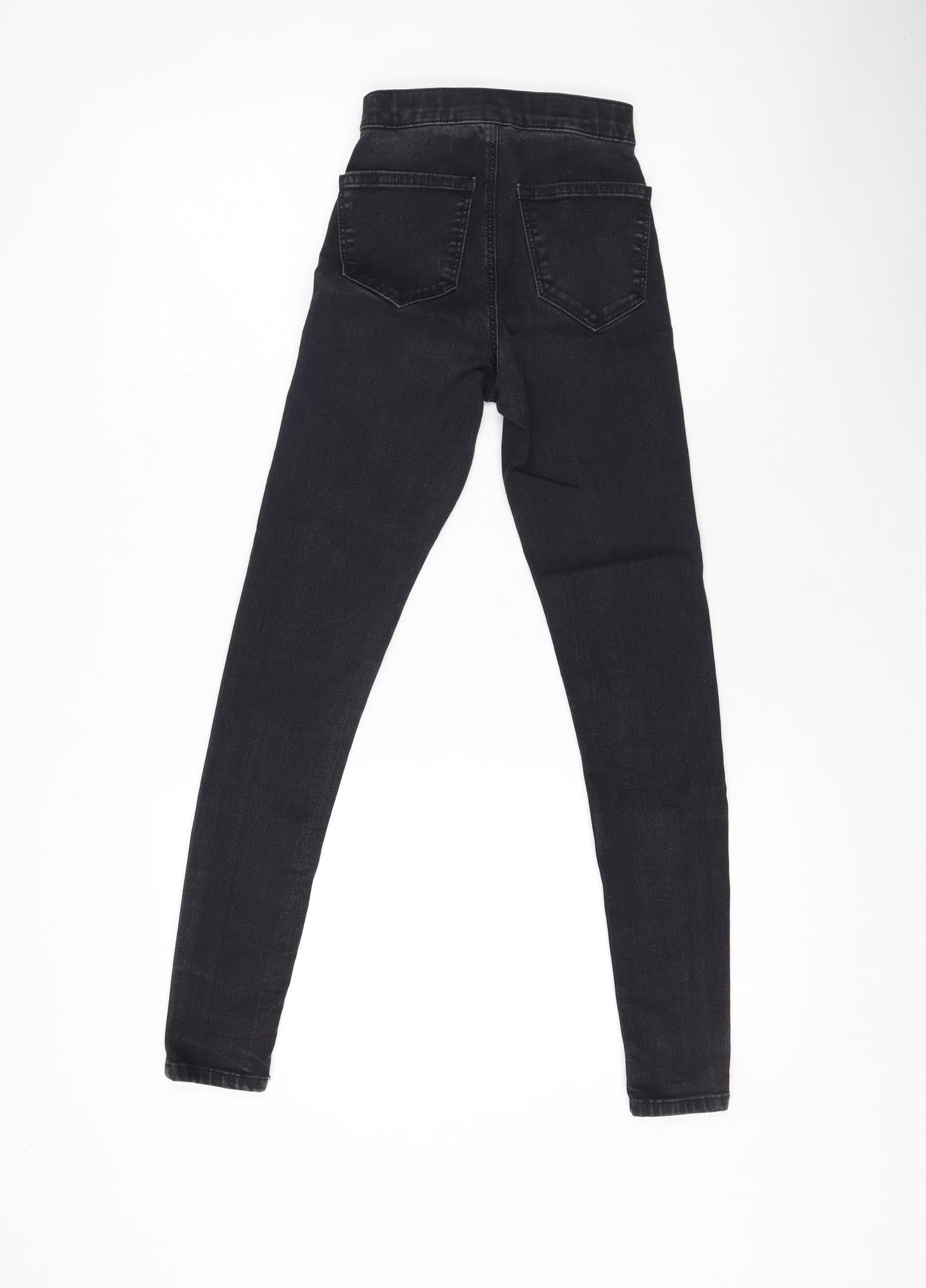 Topshop Womens Grey  Cotton Skinny Jeans Size 24 L32 in Regular