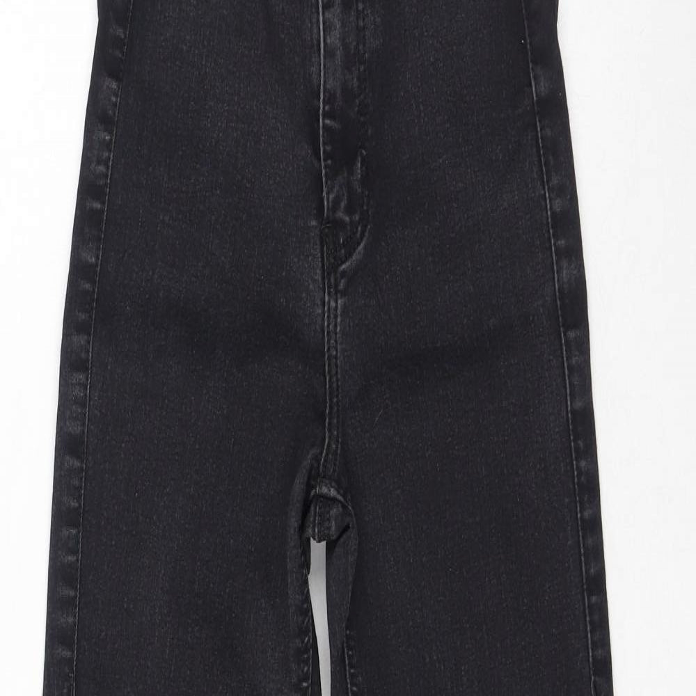 Topshop Womens Grey  Cotton Skinny Jeans Size 24 L32 in Regular