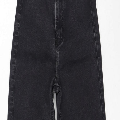 Topshop Womens Grey  Cotton Skinny Jeans Size 24 L32 in Regular