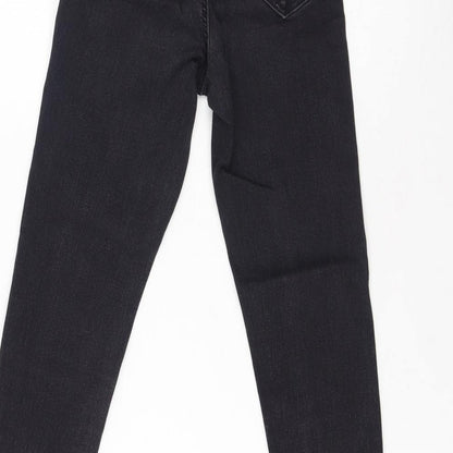 Topshop Womens Grey  Cotton Skinny Jeans Size 24 L32 in Regular