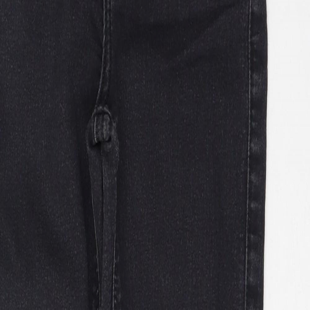 Topshop Womens Grey  Cotton Skinny Jeans Size 24 L28 in Regular