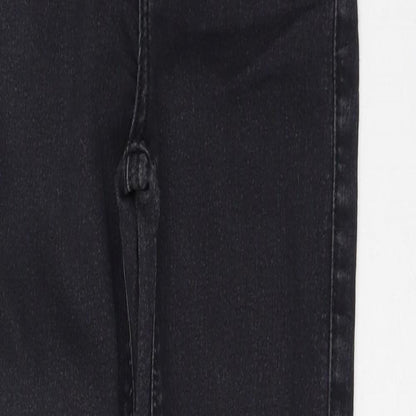 Topshop Womens Grey  Cotton Skinny Jeans Size 24 L28 in Regular