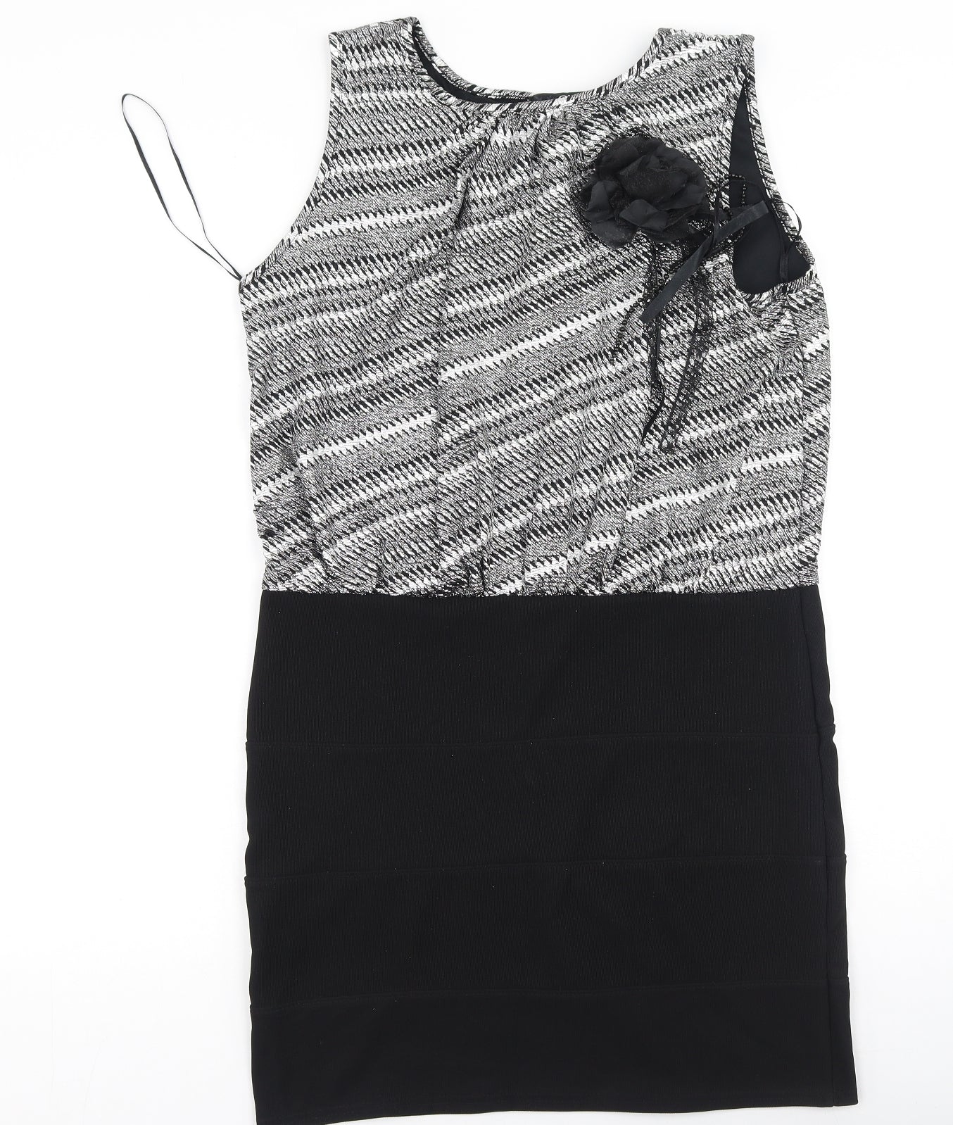 Quiz Womens Grey  Polyester Bodycon  Size 16  Round Neck