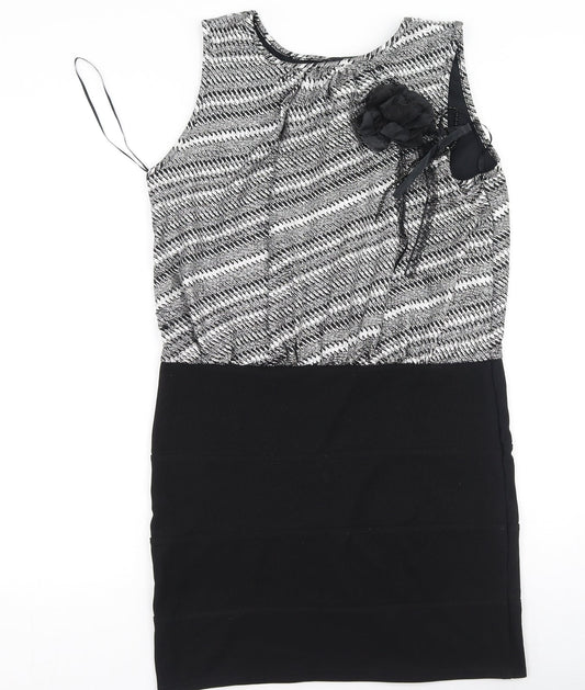 Quiz Womens Grey  Polyester Bodycon  Size 16  Round Neck