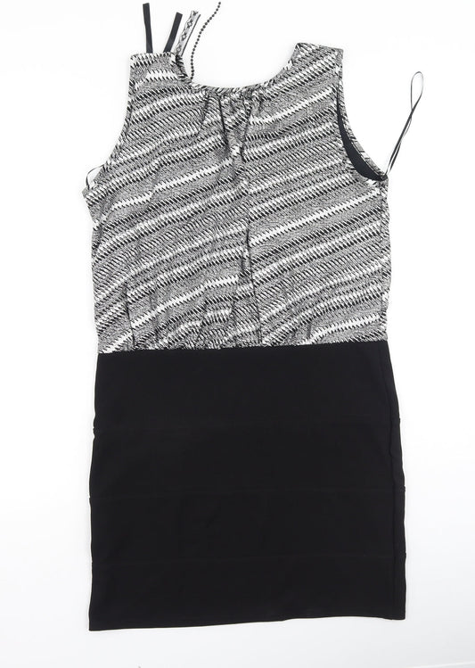 Quiz Womens Grey  Polyester Bodycon  Size 16  Round Neck