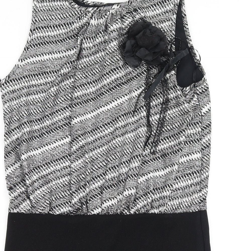 Quiz Womens Grey  Polyester Bodycon  Size 16  Round Neck