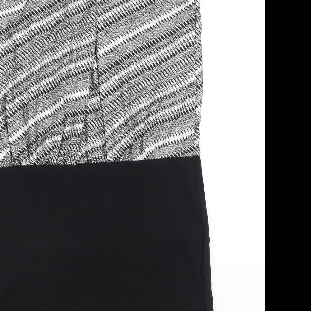 Quiz Womens Grey  Polyester Bodycon  Size 16  Round Neck