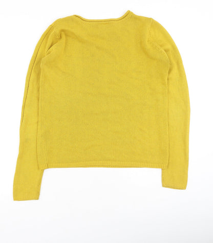 Womens UK Size S Villa Yellow Pullover Jumper