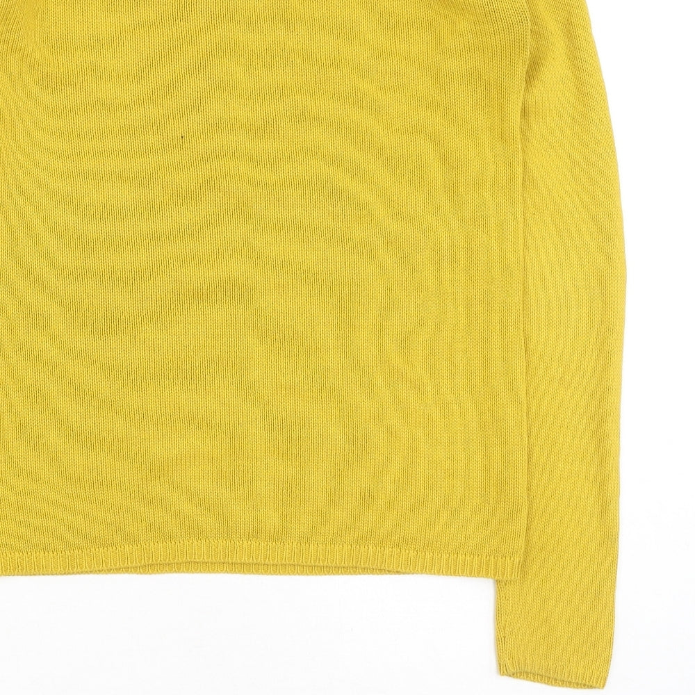 Womens UK Size S Villa Yellow Pullover Jumper