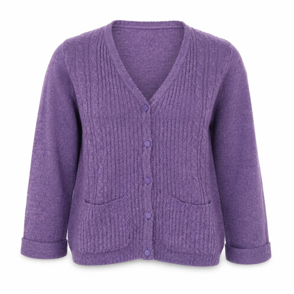 Womens UK Size S Preworn Purple Full Zip Jumper