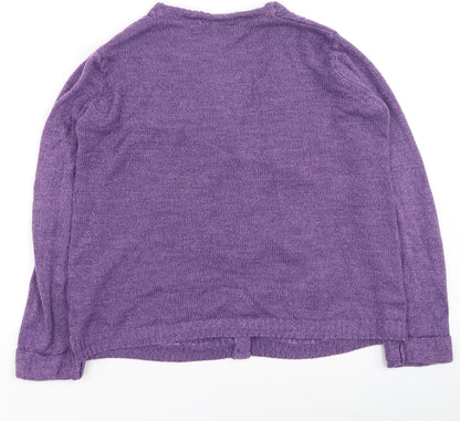 Womens UK Size S Preworn Purple Full Zip Jumper