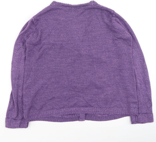 Womens UK Size S Preworn Purple Full Zip Jumper