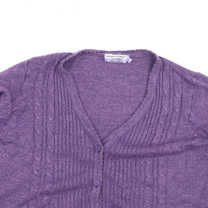 Womens UK Size S Preworn Purple Full Zip Jumper
