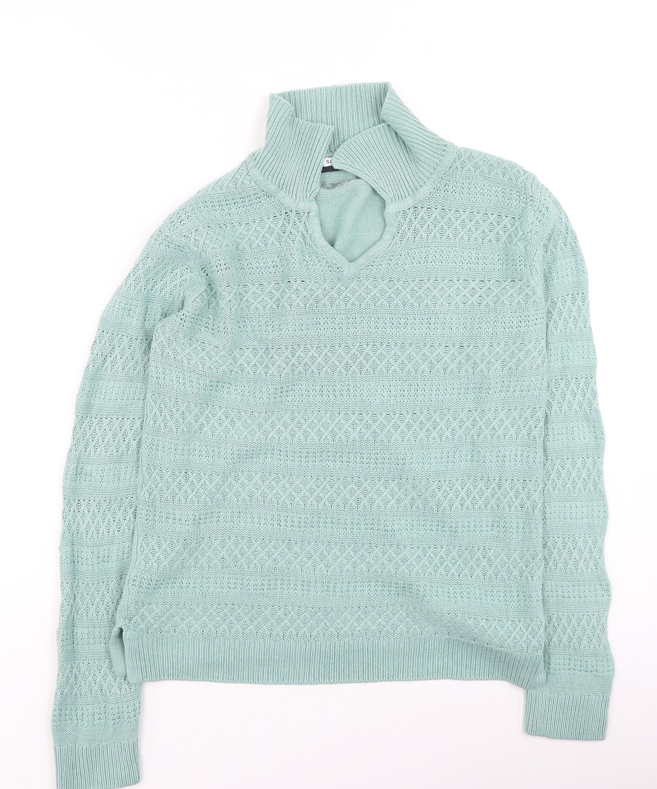 Womens UK Size S EWM Green Pullover Jumper
