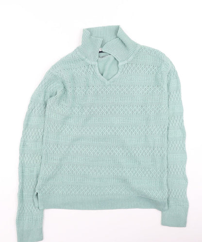 Womens UK Size S EWM Green Pullover Jumper
