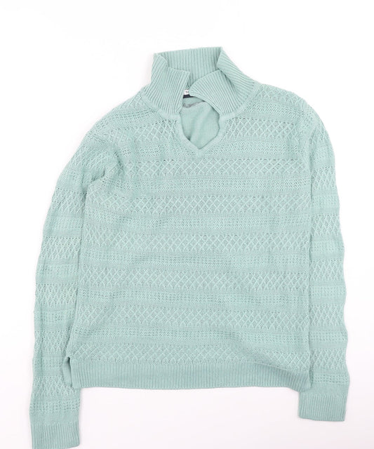 Womens UK Size S EWM Green Pullover Jumper