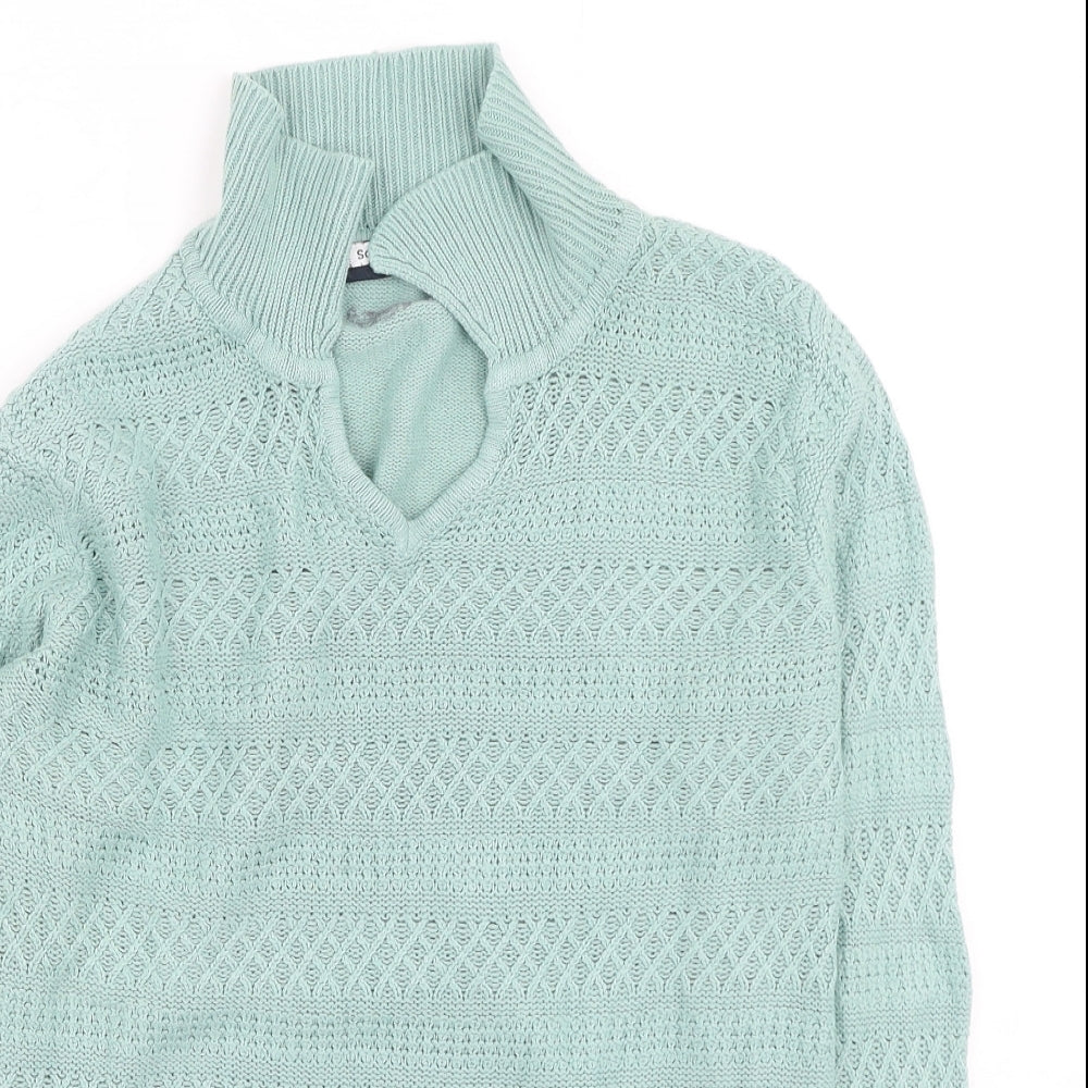 Womens UK Size S EWM Green Pullover Jumper