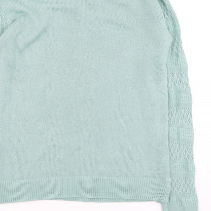 Womens UK Size S EWM Green Pullover Jumper