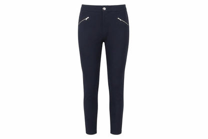 saviour Womens Blue  Viscose Jegging Trousers Size 8 L30 in Regular