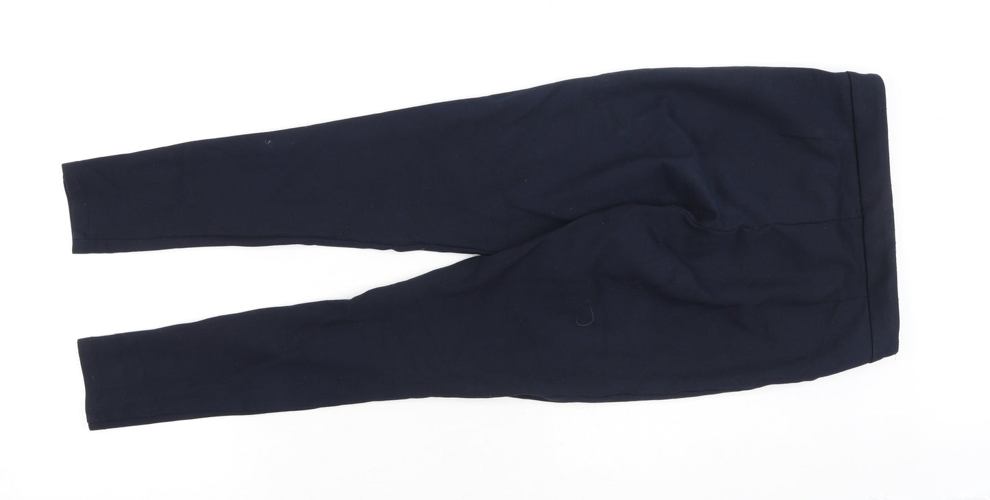 saviour Womens Blue  Viscose Jegging Trousers Size 8 L30 in Regular