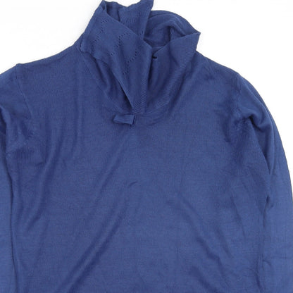 Womens UK Size S EWM Blue Pullover Jumper