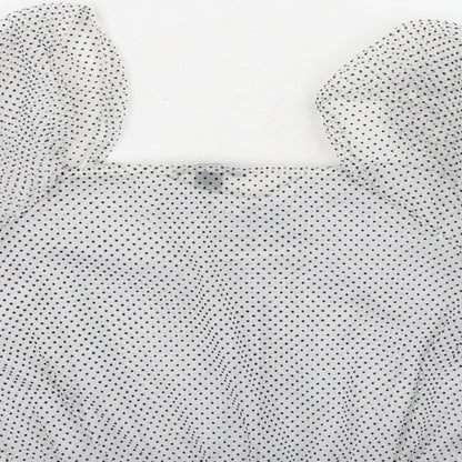 Primark Womens Ivory Polka Dot Polyester Camisole Blouse Size S V-Neck
