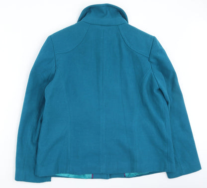 Womens UK Size 16 BM Green Trench Coat