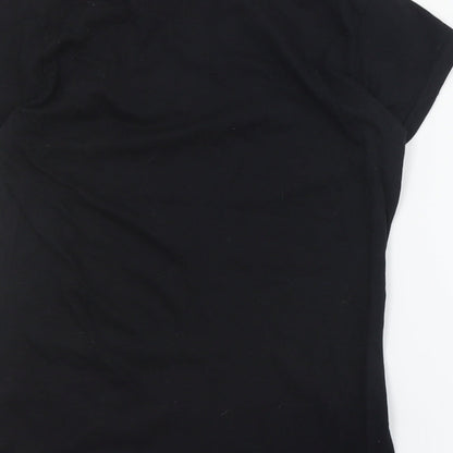 Womens UK Size S Gildan Black Basic T-Shirt