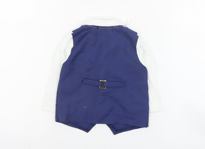 Baby Magic Dress Baby Blue  Polyacrylate Fibre Tuxedo Suit Top Size 9-12 Months
