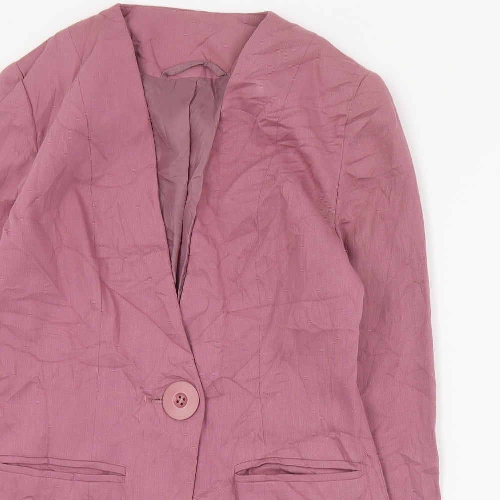 New Fast Womens Pink   Jacket Blazer Size 10  Button