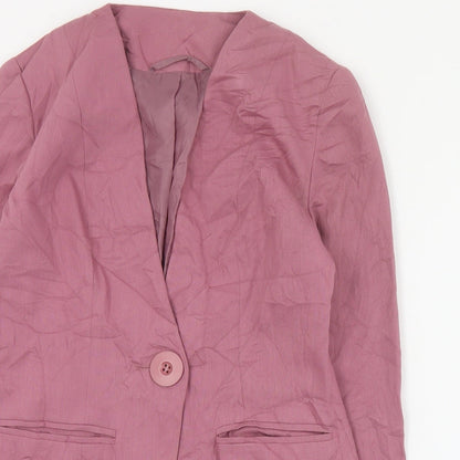 New Fast Womens Pink   Jacket Blazer Size 10  Button