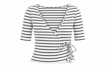 Womens UK Size 8 Topshop White Wrap Blouse