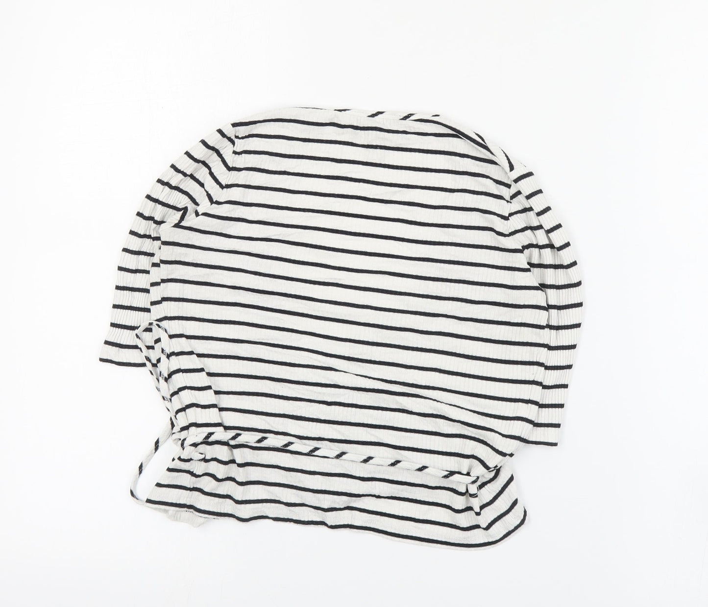 Womens UK Size 8 Topshop White Wrap Blouse