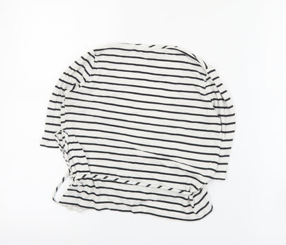 Womens UK Size 8 Topshop White Wrap Blouse
