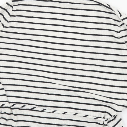 Womens UK Size 8 Topshop White Wrap Blouse