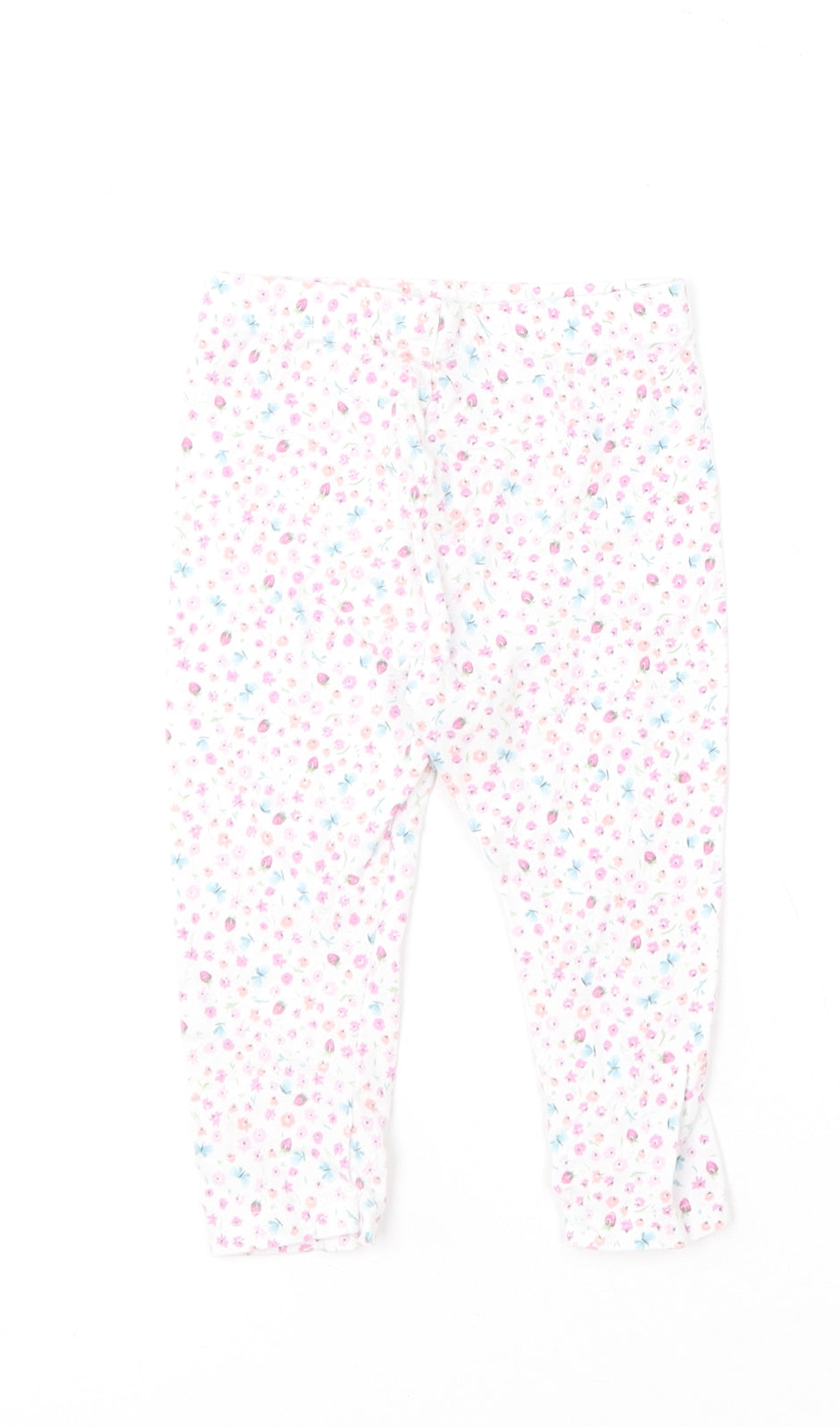 Mothercare Girls Multicoloured Floral Cotton Jogger Leggings Size 6-9 Months