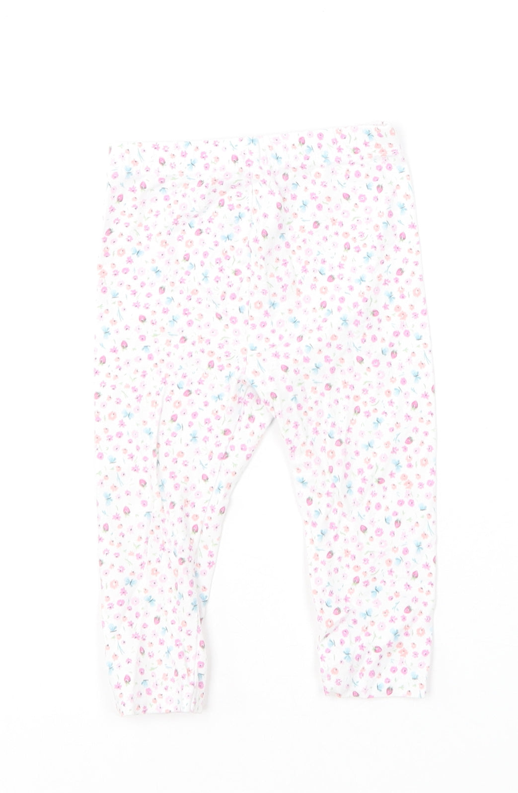Mothercare Girls Multicoloured Floral Cotton Jogger Leggings Size 6-9 Months