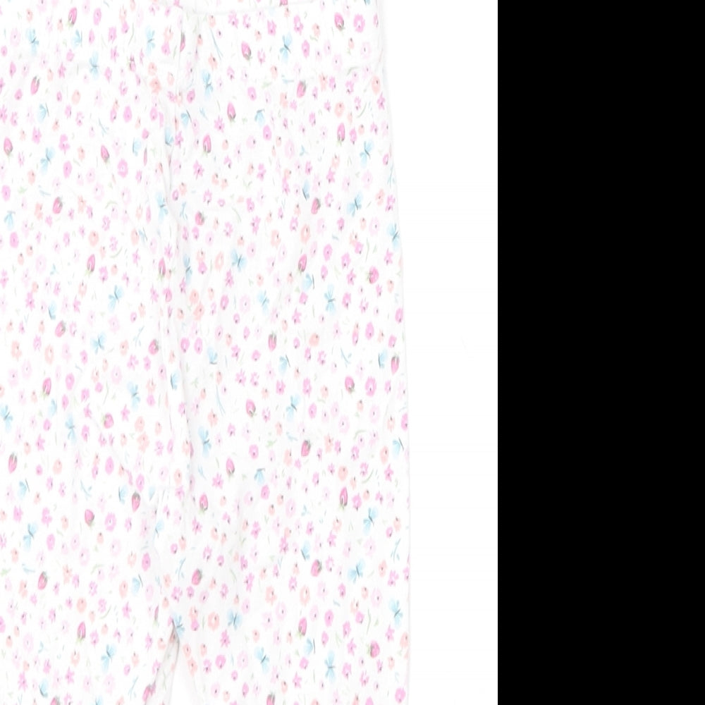 Mothercare Girls Multicoloured Floral Cotton Jogger Leggings Size 6-9 Months