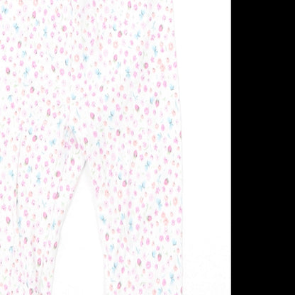 Mothercare Girls Multicoloured Floral Cotton Jogger Leggings Size 6-9 Months