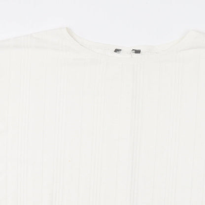 Primark Womens White  Polyester Basic T-Shirt Size XL Round Neck