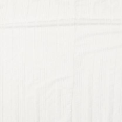 Primark Womens White  Polyester Basic T-Shirt Size XL Round Neck