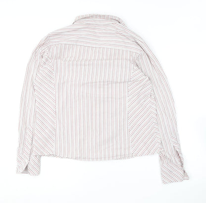 Womens UK Size 16 Dimensions Red Basic Button-Up