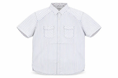 Mens UK Size XL Remus Uomo Blue  Button-Up Short Sleeve Casual Shirt