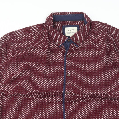 Mens UK Size XL Matalan Purple  Button-Up Long Sleeve Casual Shirt