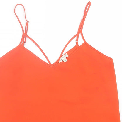 Womens UK Size 10 River Island Orange Basic Tank