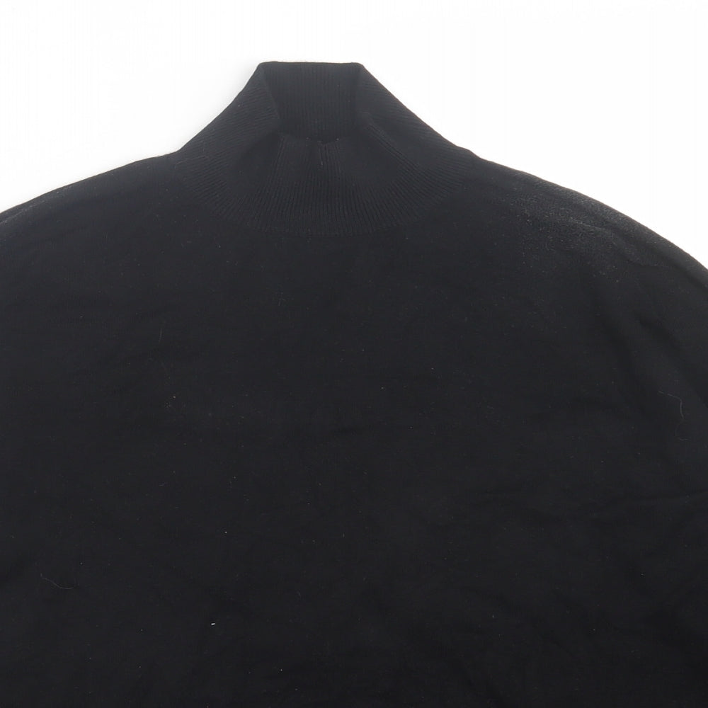 F&F Womens Black High Neck  Viscose Pullover Jumper Size 12