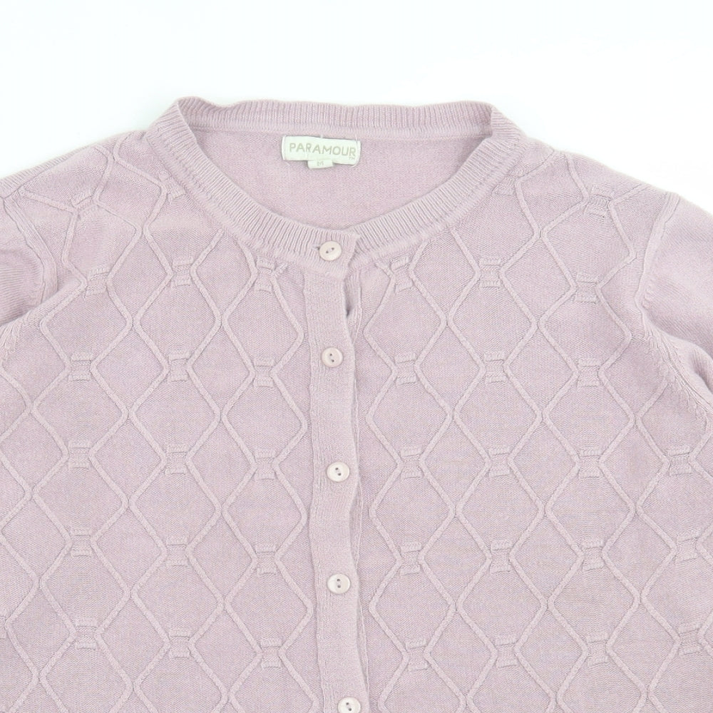 Womens UK Size M paramour Purple Cardigan Jumper