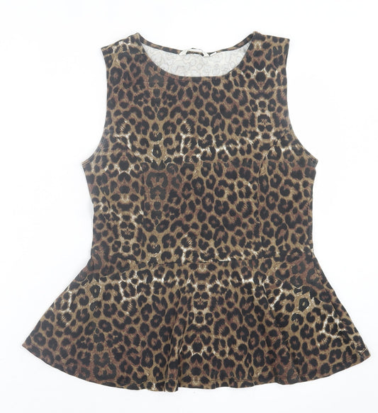 Womens UK Size 14 New Look Brown Basic Tank