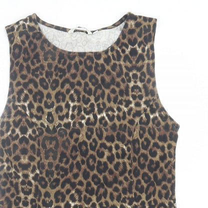 Womens UK Size 14 New Look Brown Basic Tank
