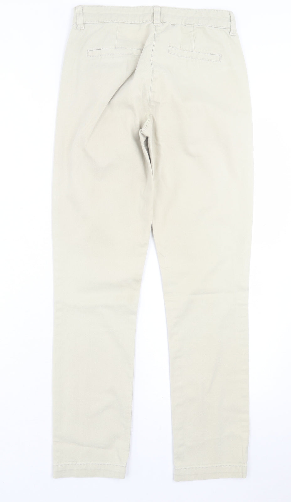 Monsoon Womens Beige  Cotton Straight Jeans Size 8 L27 in Regular Button